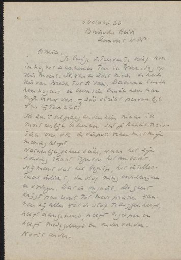 Letter to Willem Frederik Gouwe