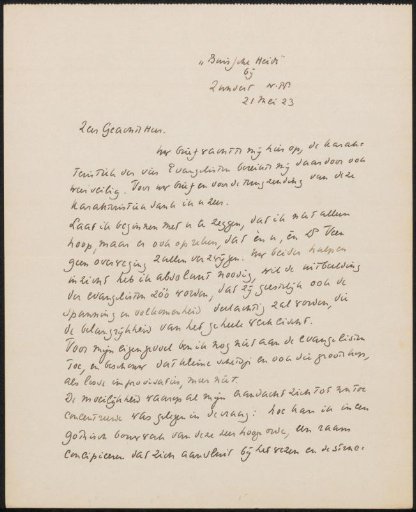 Letter to Anneus Marinus Brouwer