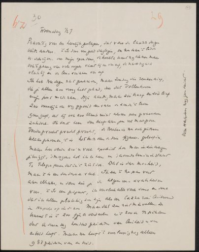Letter to Ina van Eibergen Santhagens-Waller