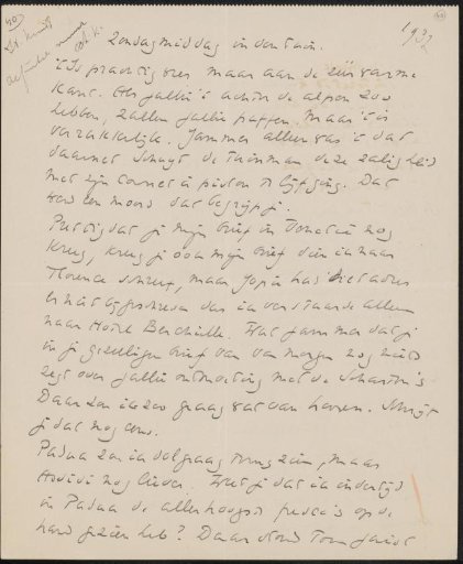 Letter to Ina van Eibergen Santhagens-Waller
