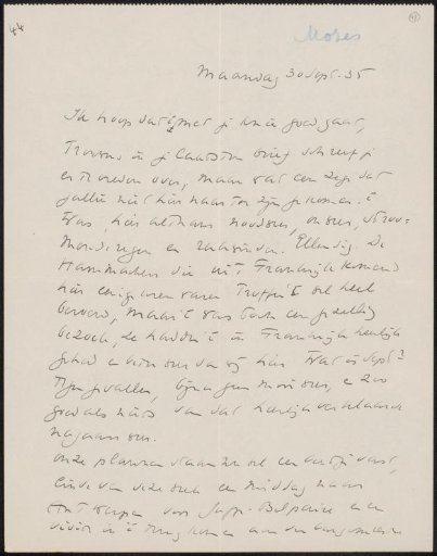 Letter to Ina van Eibergen Santhagens-Waller