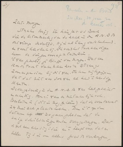 Letter to Ina van Eibergen Santhagens-Waller