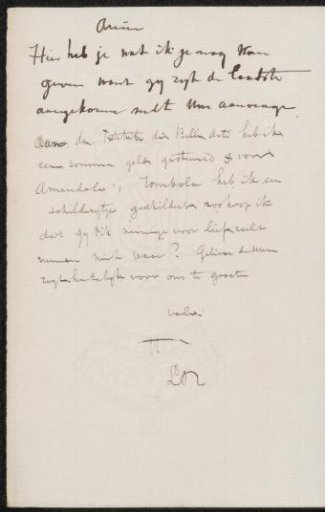 Letter to Carel Vosmaer