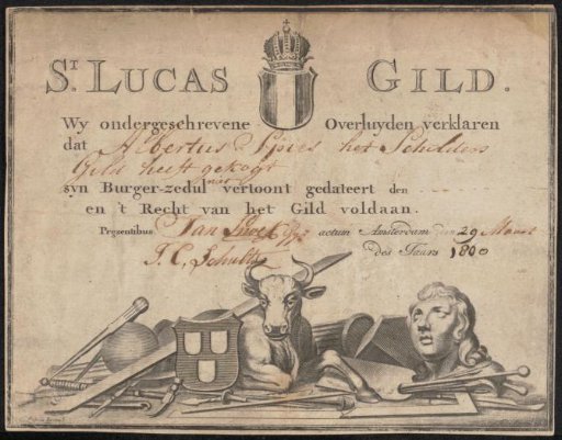 Guild Letter of Albertus Spies