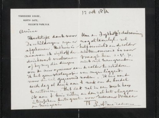 Letter to Carel Vosmaer