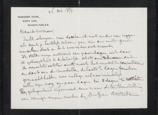 Letter to Carel Vosmaer
