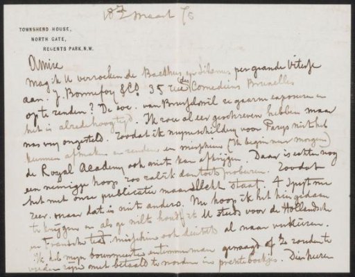Letter to Carel Vosmaer