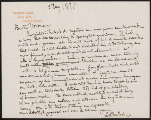 Letter to Carel Vosmaer