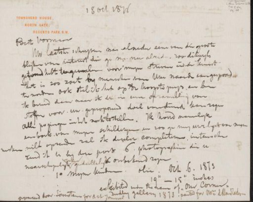 Letter to Carel Vosmaer