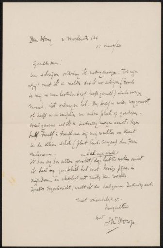 Letter to L. van den Broeke