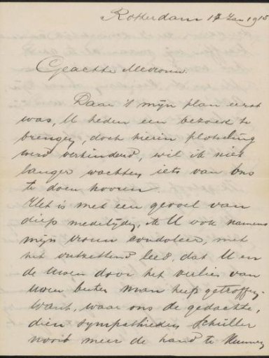 Letter to E.H. Schüller-Audretsch