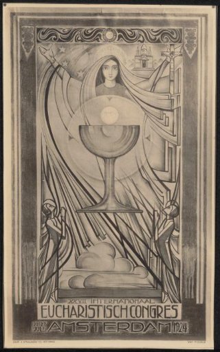 Photographic reproduction of a poster for the 27th International Eucharistic Congress