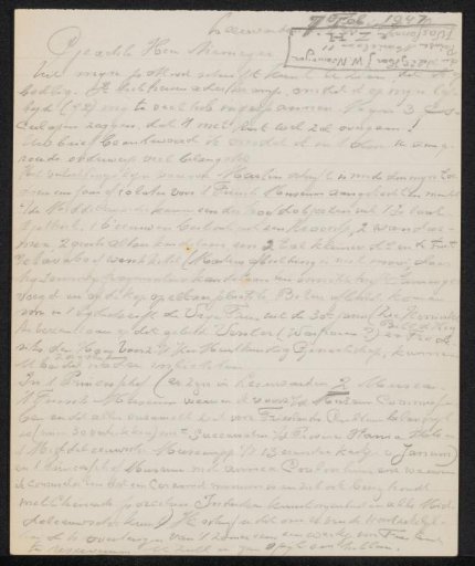 Letter to Jan Wolter Niemeijer