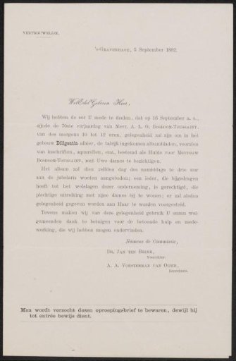 Letter to Ary Johannes Lamme and family