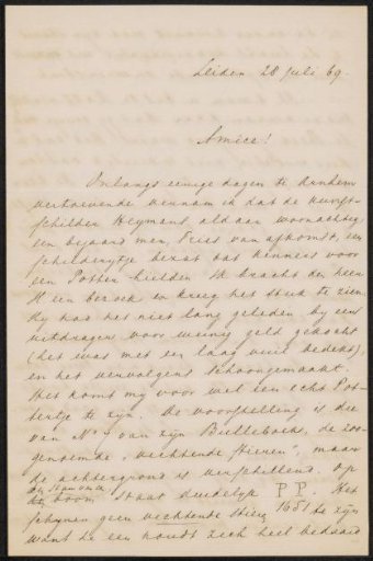 Letter to Ary Johannes Lamme and Adriana Lamme-van Geller