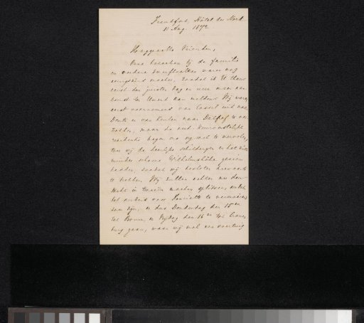 Letter to Ary Johannes Lamme and Adriana Lamme-van Geller