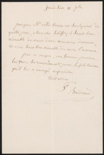 Letter to Ary Scheffer