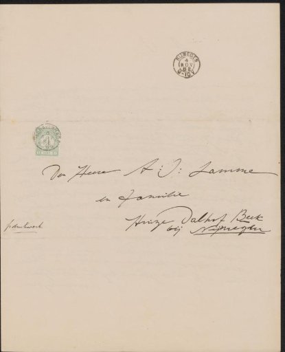 Letter to Ary Johannes Lamme