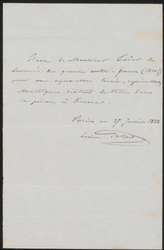 Receipt for Carl Joseph Fodor
