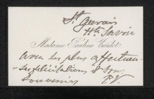 Visiting card to Ary Johannes Lamme