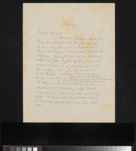 Letter to A. van der Boom