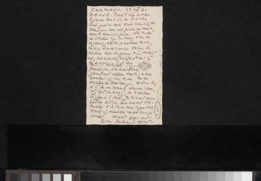 Postcard to A. van der Boom