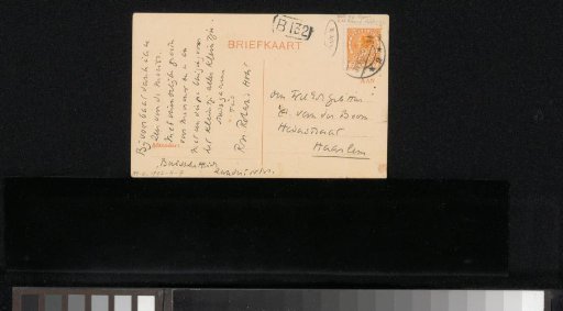 Postcard to A. van der Boom
