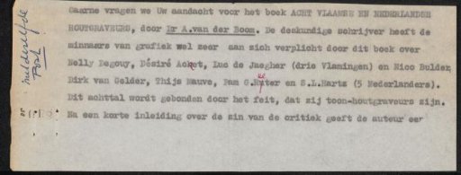 Review concerning an edition by A. van der Boom
