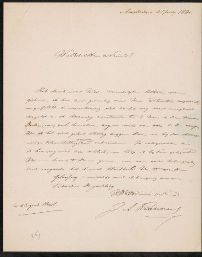 Letter to Johannes Bosboom