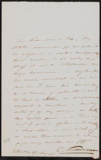 Letter to Johannes Bosboom