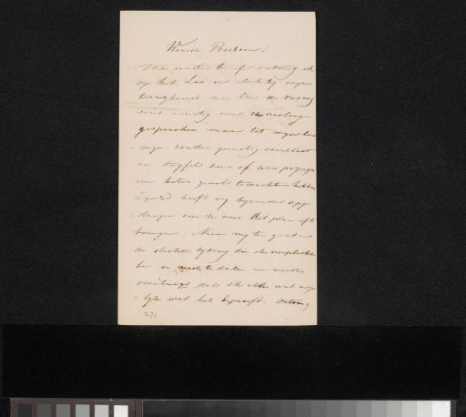 Letter to Johannes Bosboom