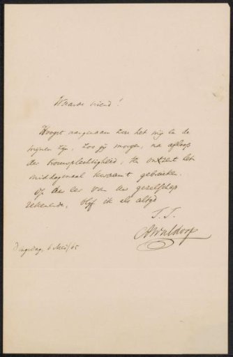 Letter to Johannes Bosboom