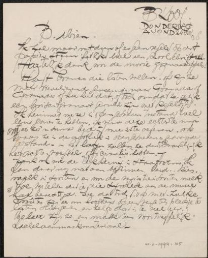 Letter to Mien Cambier van Nooten