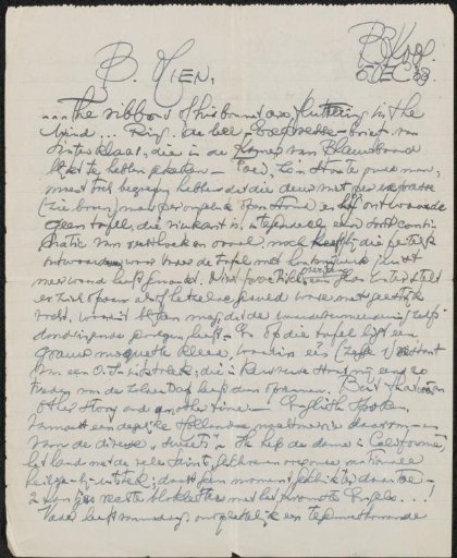 Letter to Mien Cambier van Nooten