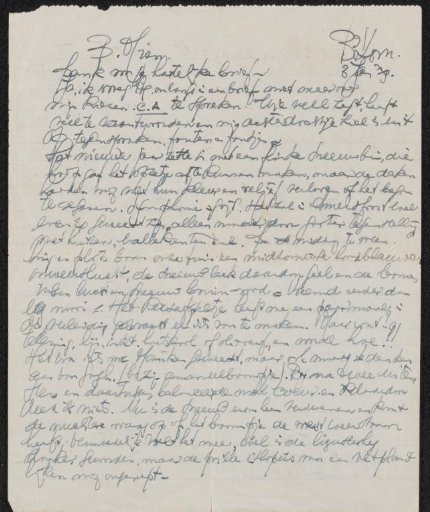 Letter to Mien Cambier van Nooten