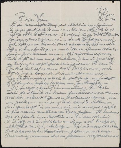 Letter to Mien Cambier van Nooten