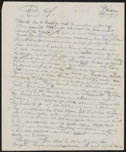 Letter to Mien Cambier van Nooten