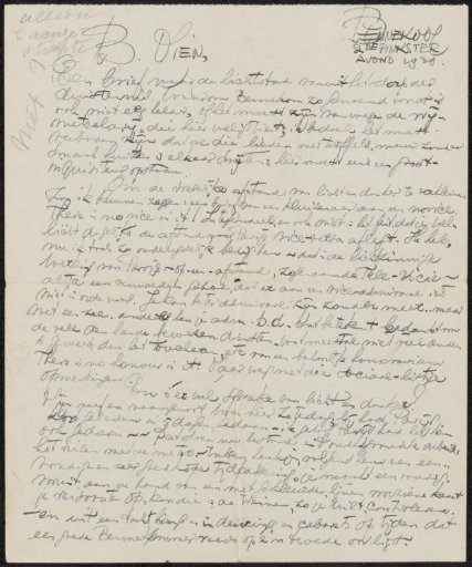 Letter to Mien Cambier van Nooten