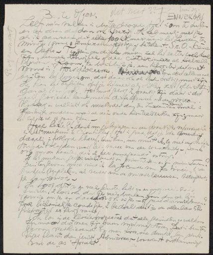 Letter to Mien Cambier van Nooten