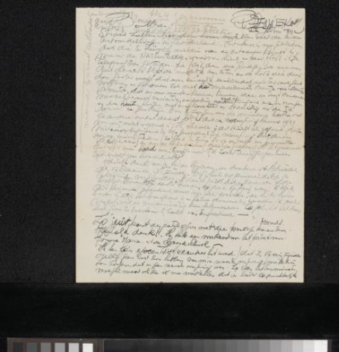 Letter to Mien Cambier van Nooten