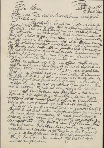 Letter to Mien Cambier van Nooten