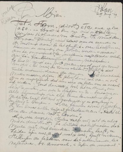 Letter to Mien Cambier van Nooten