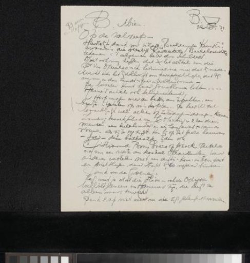Letter to Mien Cambier van Nooten