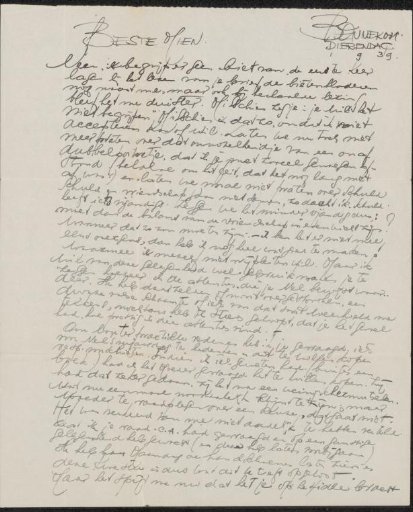 Letter to Mien Cambier van Nooten