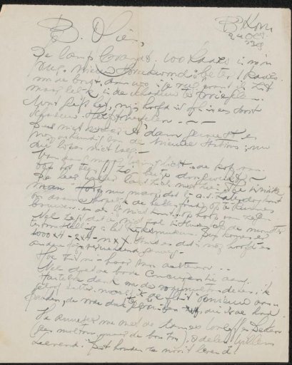 Letter to Mien Cambier van Nooten