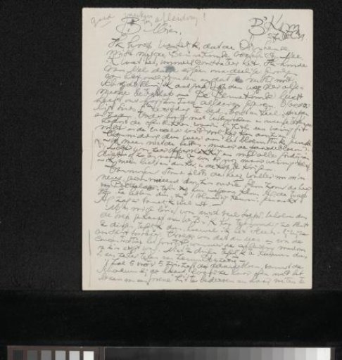 Letter to Mien Cambier van Nooten