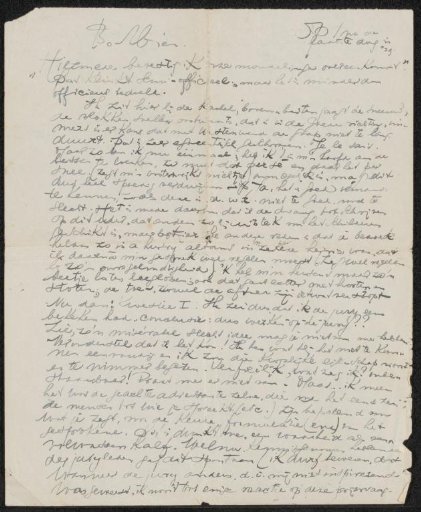 Letter to Mien Cambier van Nooten