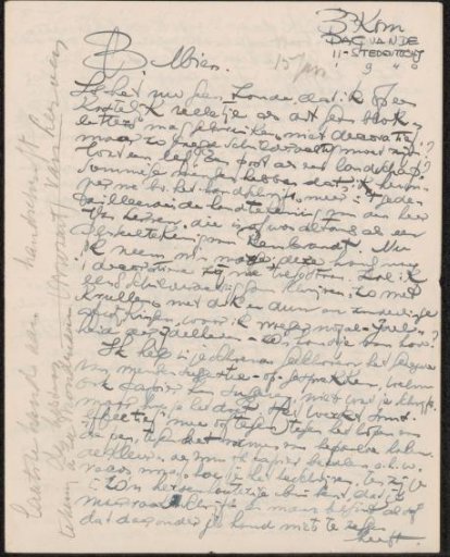 Letter to Mien Cambier van Nooten