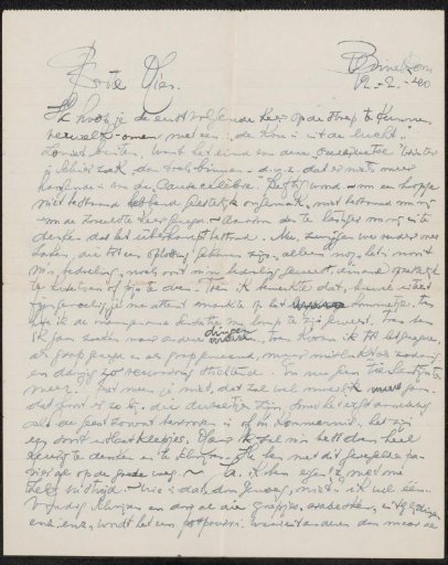 Letter to Mien Cambier van Nooten