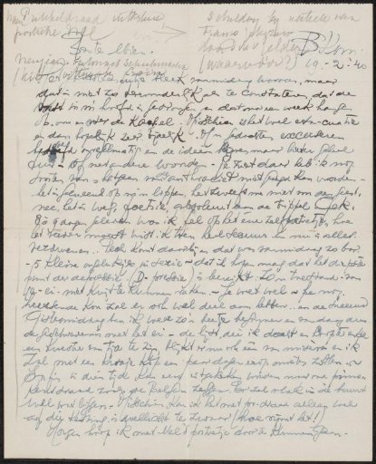 Letter to Mien Cambier van Nooten